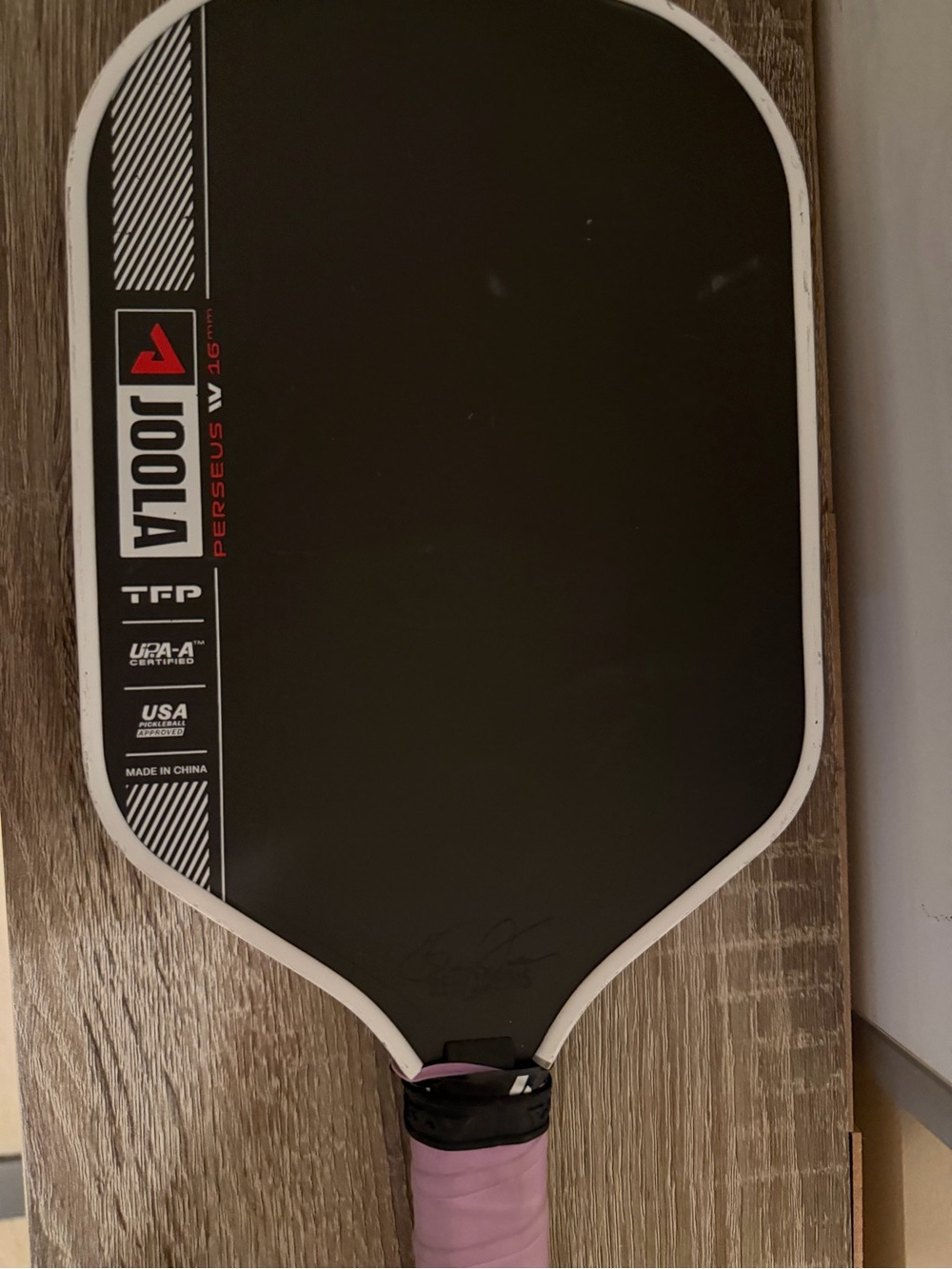 JOOLA Perseus Pickleball Paddle in Black with Pink Grip